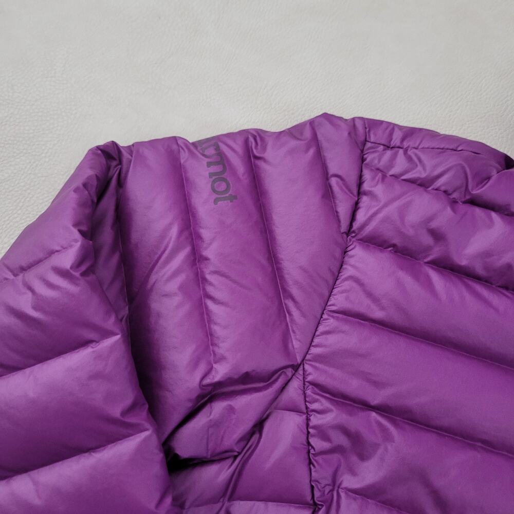 Marmot Womens Quasar Lightweight Down Puffer Jacket Small Purple Grape Excellent - Picture 4 of 12